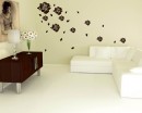 Roses Flying Vinyl Decals Modern Wall Art Stickers